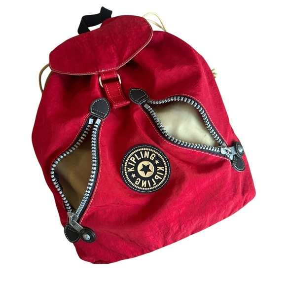 Kipling Red Drawstring Backpack - Picture 6 of 13